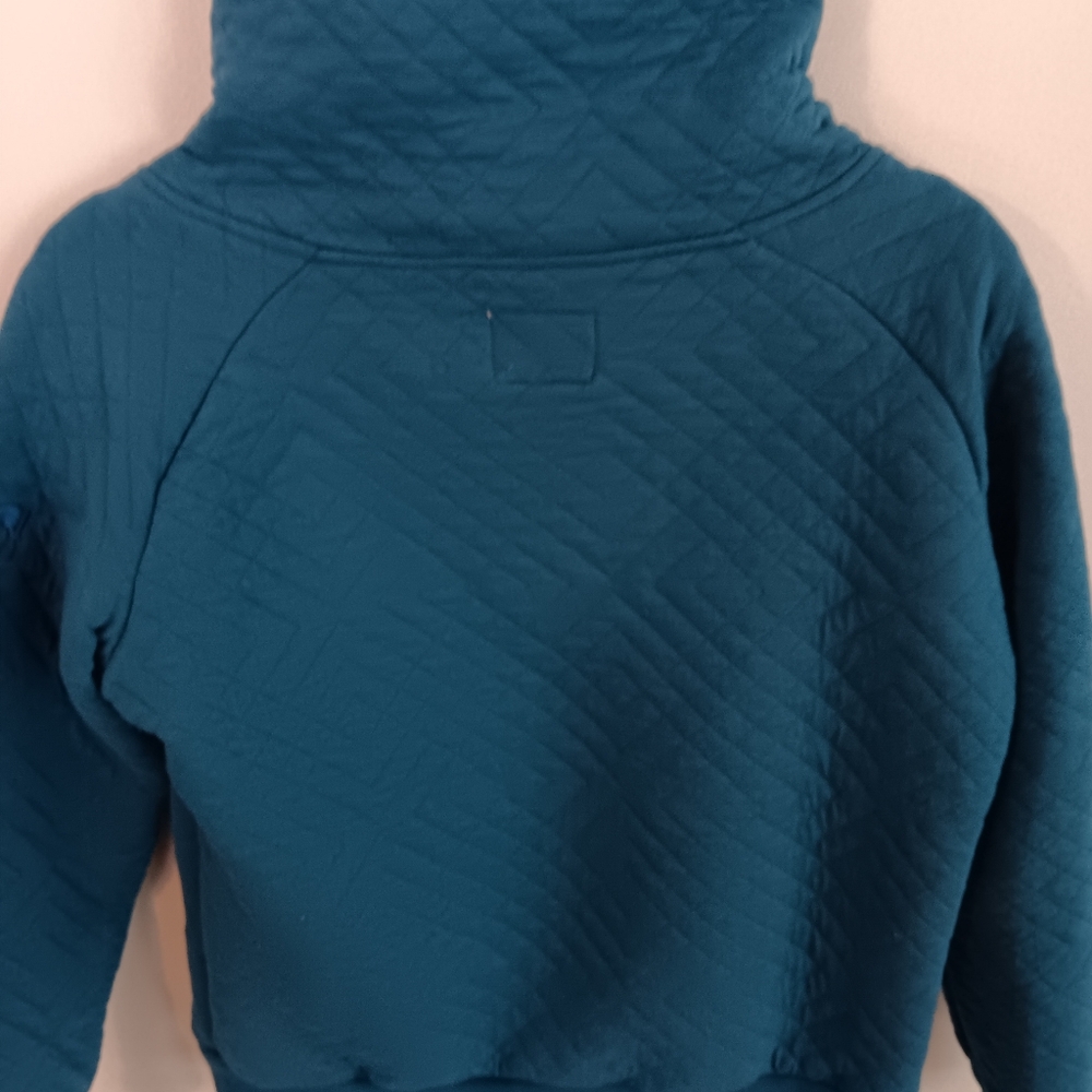 AERION Quilted Sweatshirt M Teal Blue - Picture 2 of 7